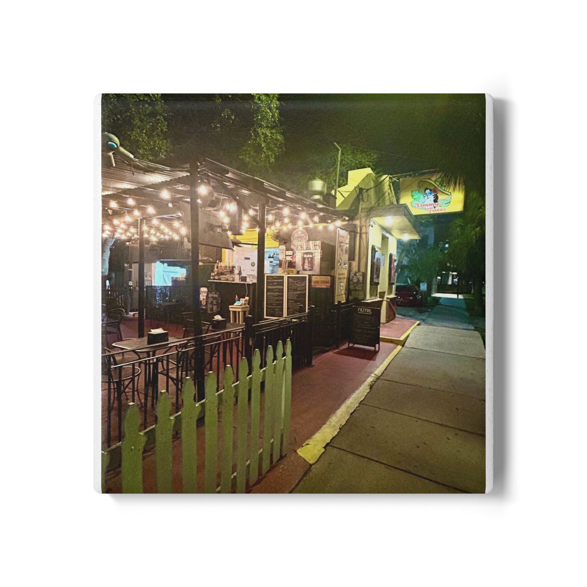 “Jimmy’s Tacos at Night, Ybor City” Coaster
