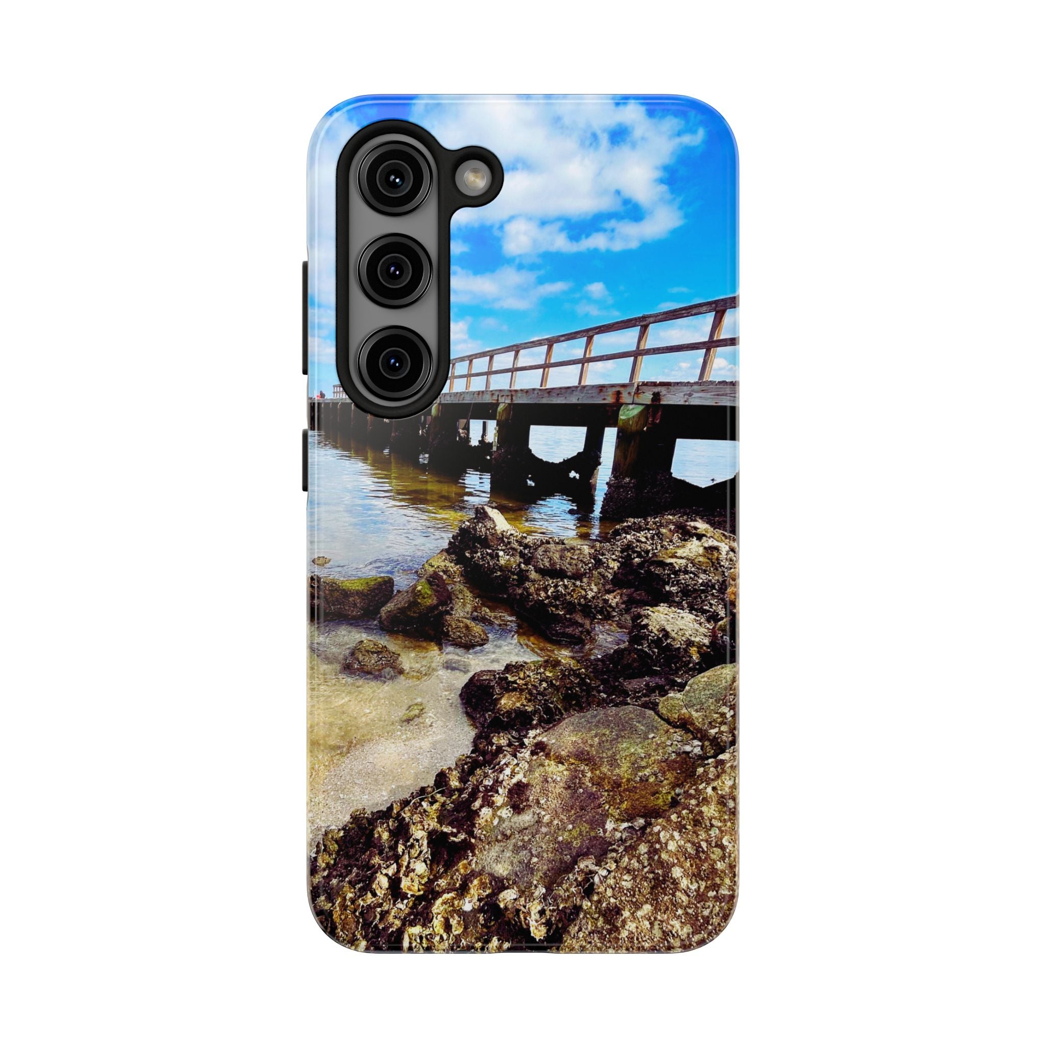 Coastal Pier & Oyster Rocks Phone Case
