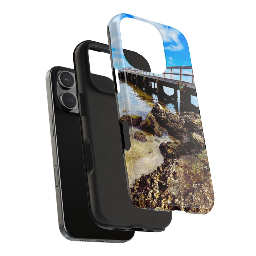 Coastal Pier & Oyster Rocks Phone Case