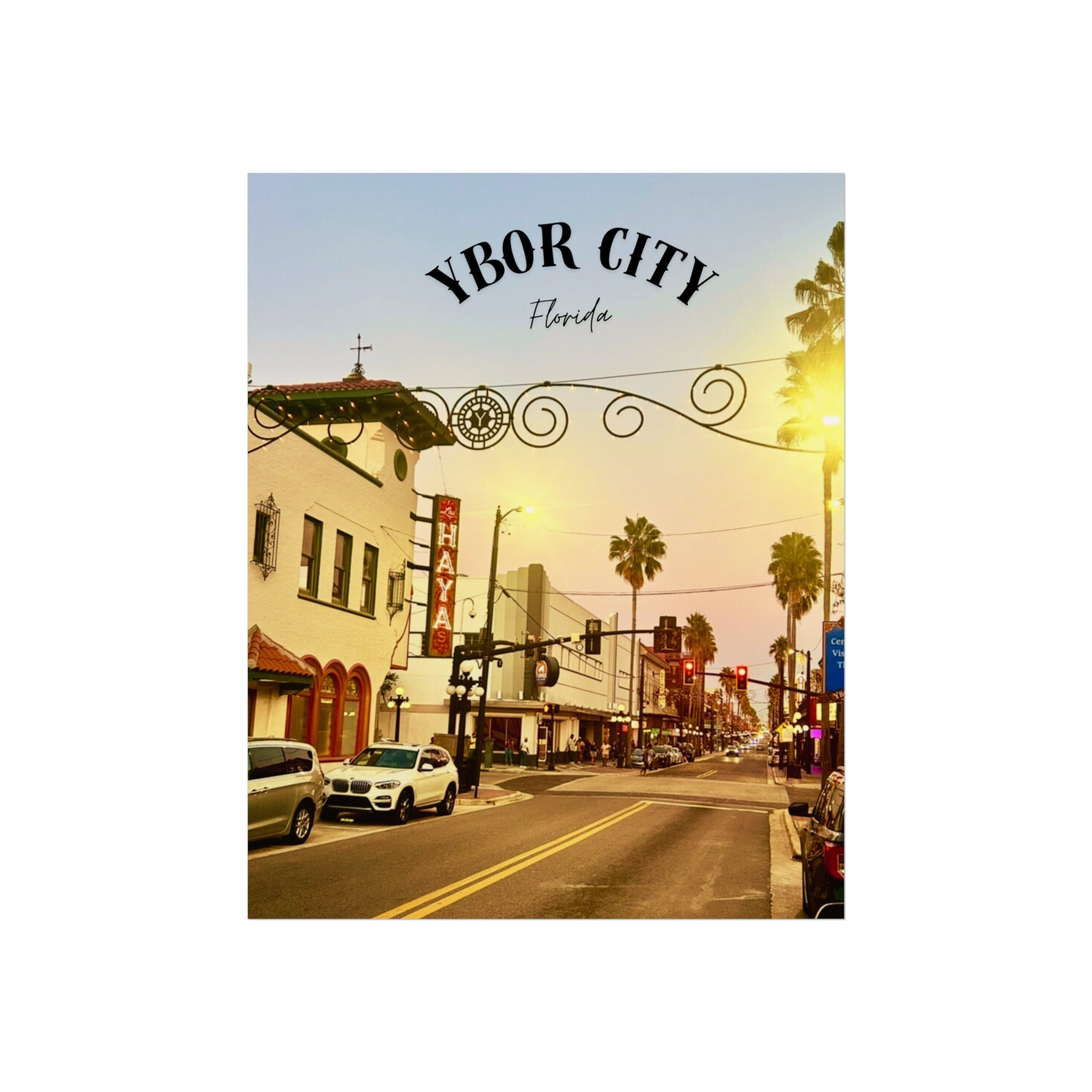 Ybor City 7th St. Sunset Wall Art