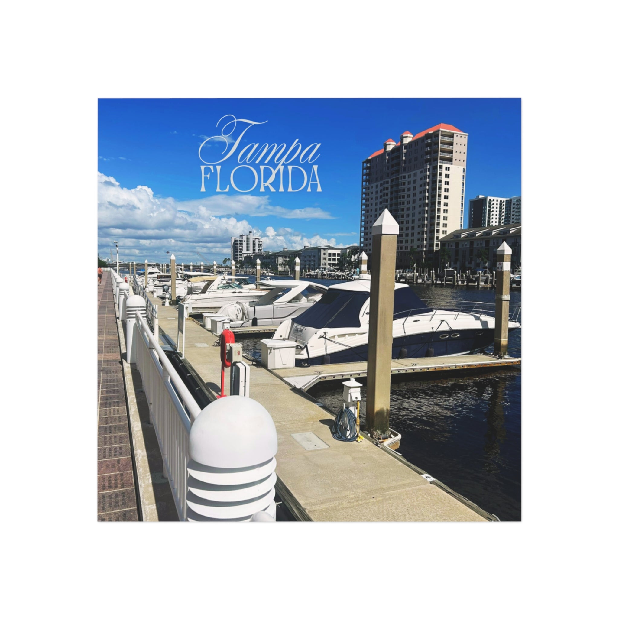 Tampa Marina Boats Dockside Magnet