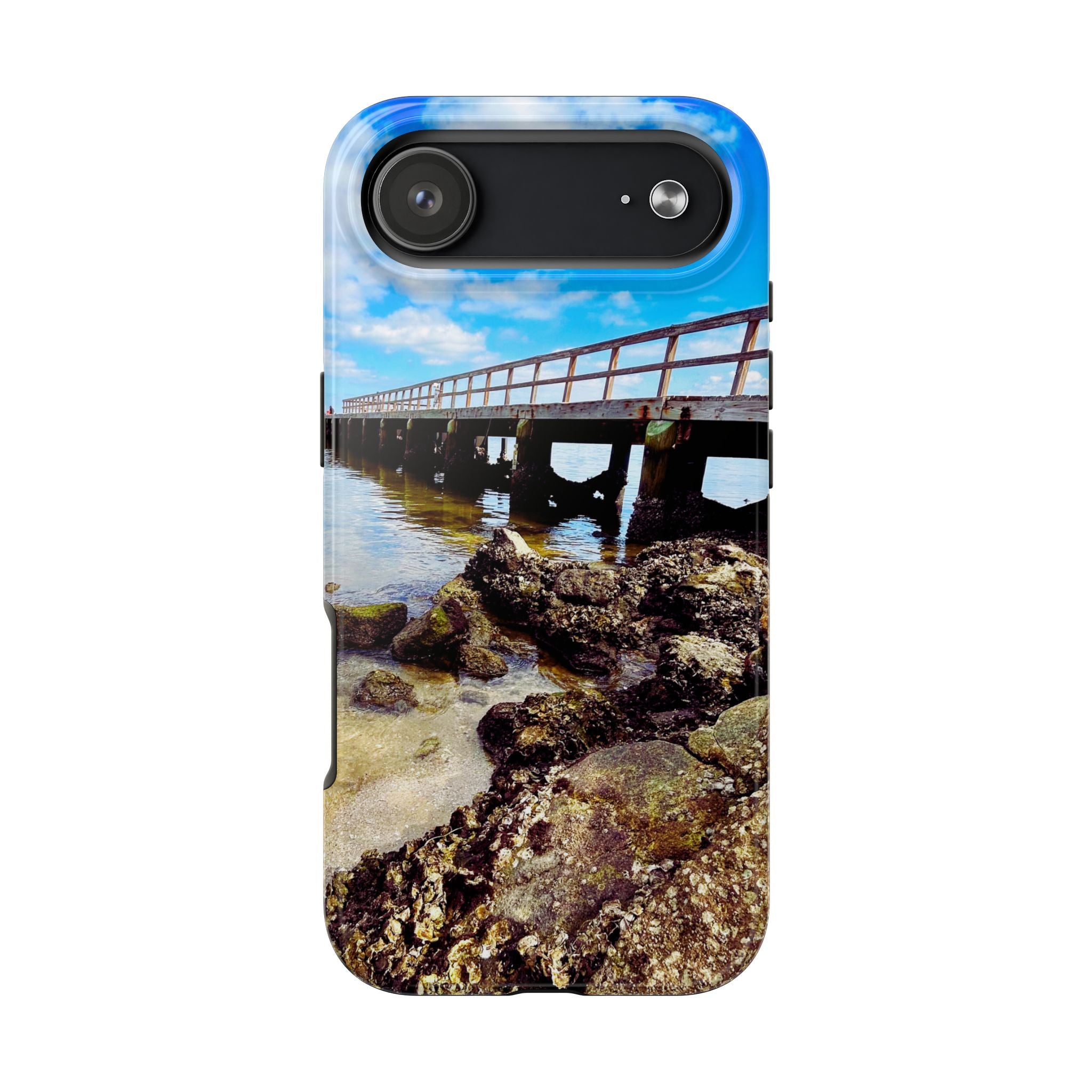 Coastal Pier & Oyster Rocks Phone Case