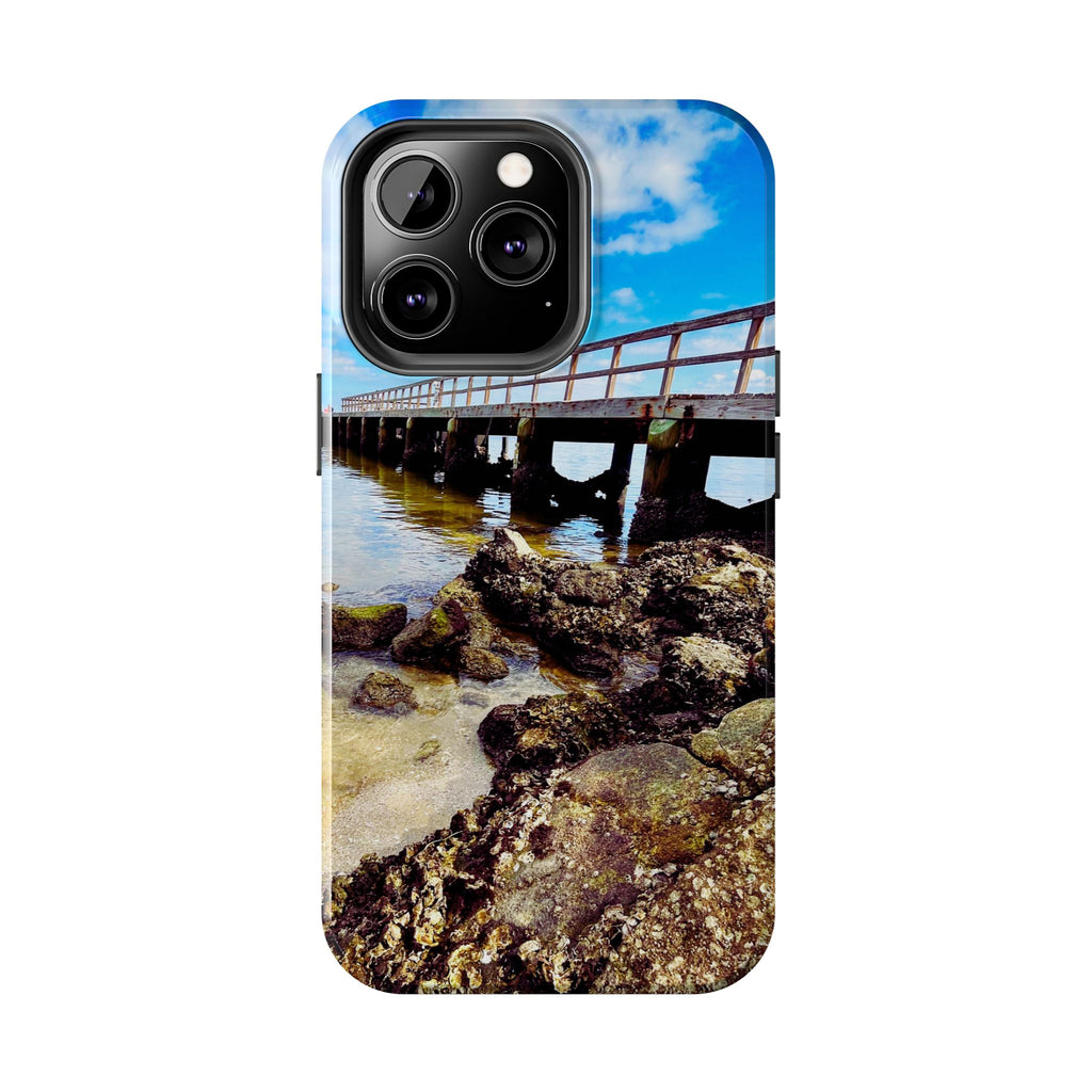 Coastal Pier & Oyster Rocks Phone Case