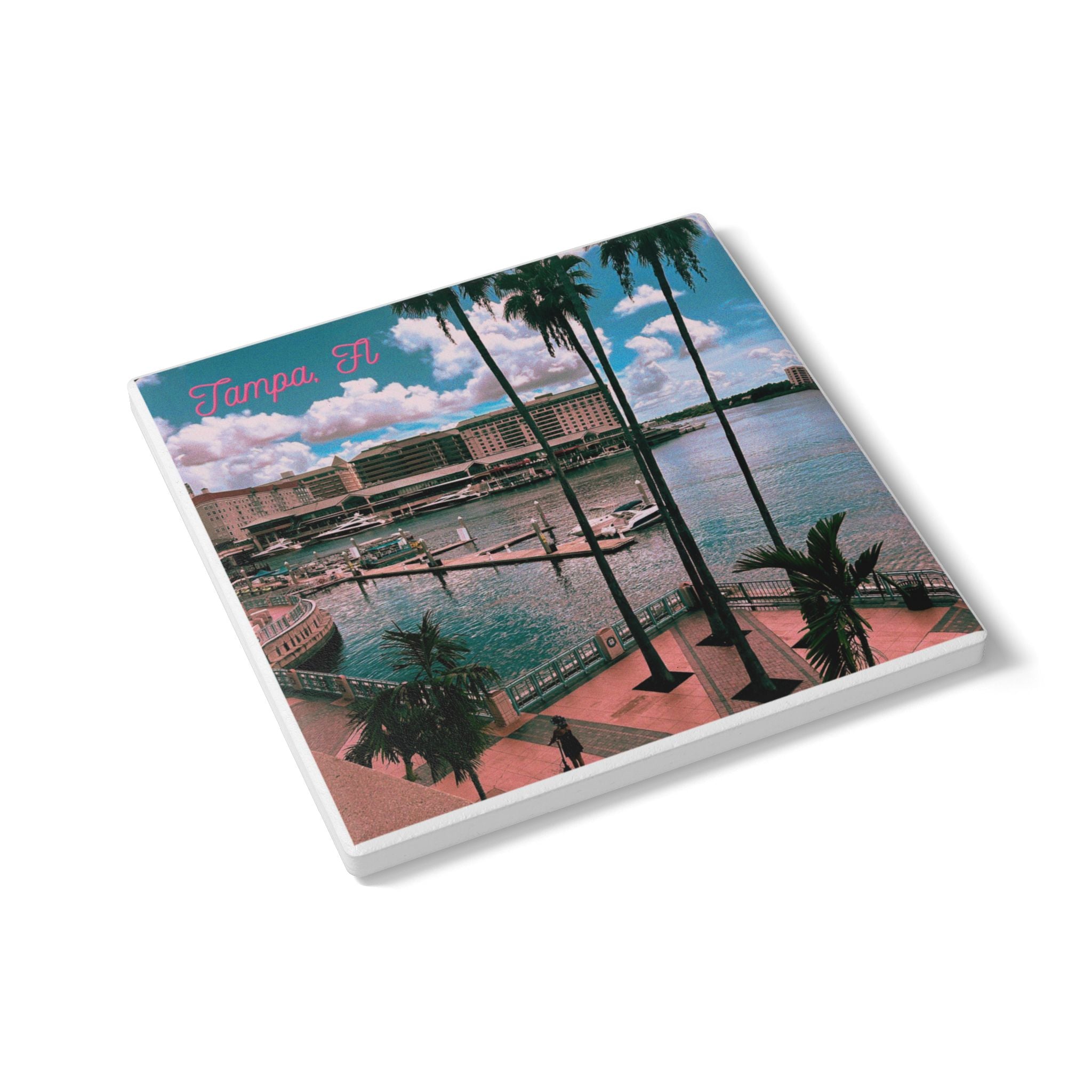 Tampa Bay Waterfront Ceramic Coaster