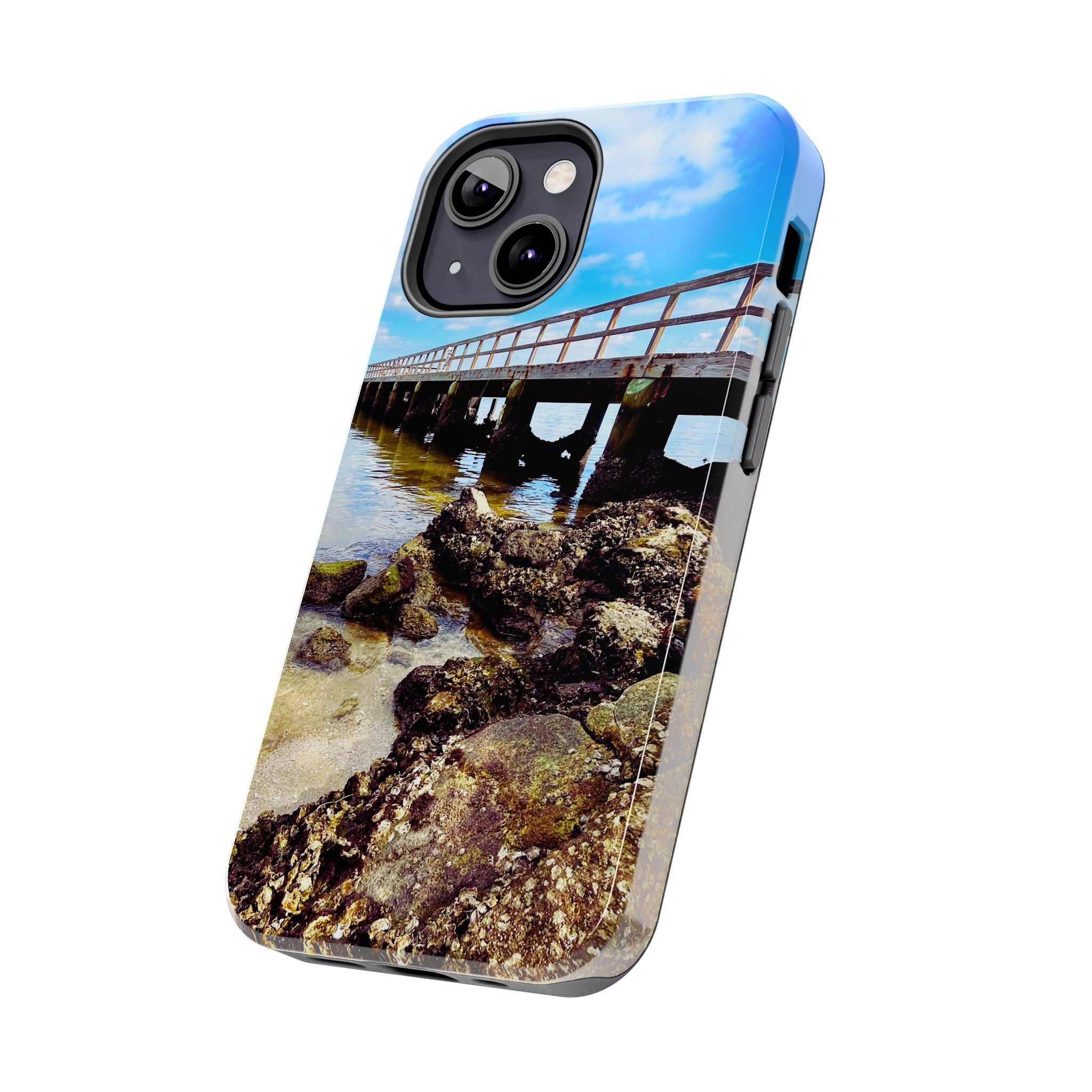 Coastal Pier & Oyster Rocks Phone Case