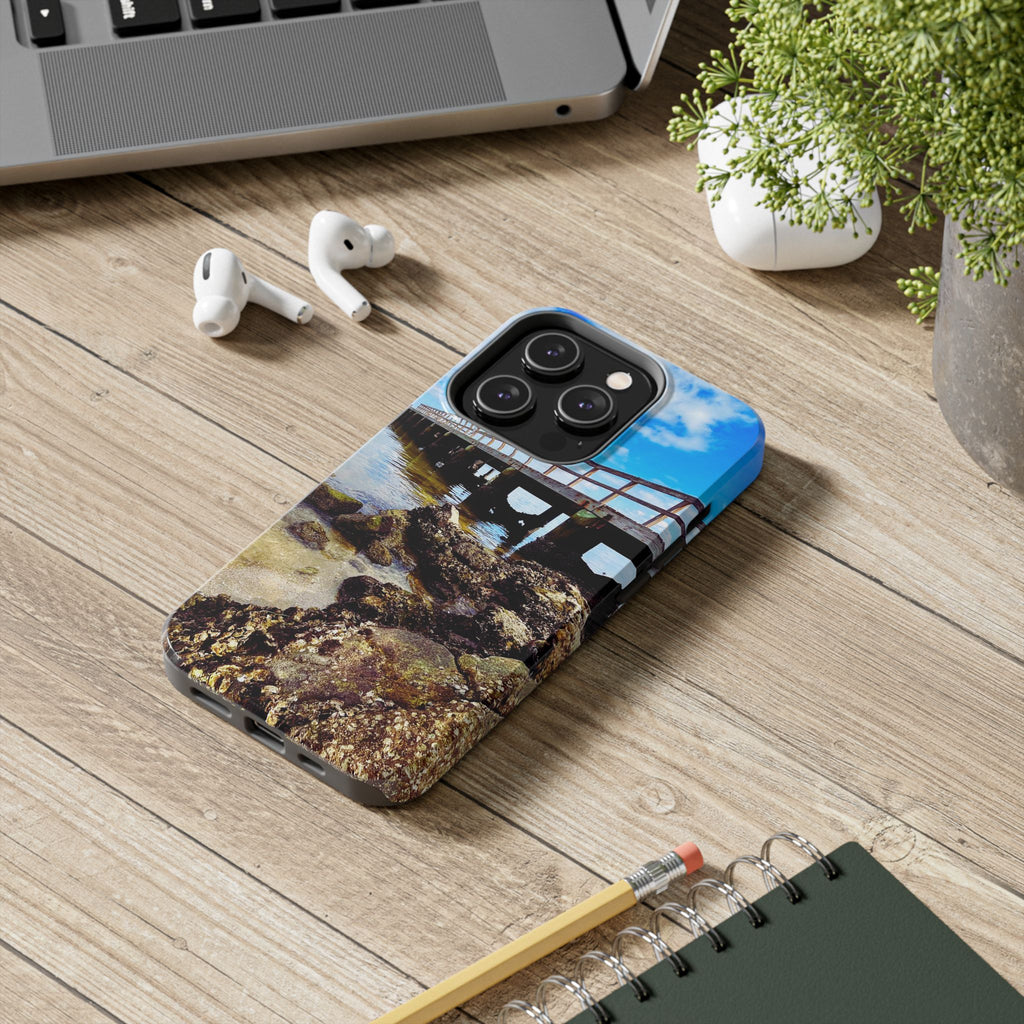 Coastal Pier & Oyster Rocks Phone Case