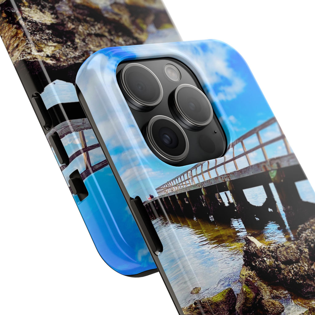 Coastal Pier & Oyster Rocks Phone Case