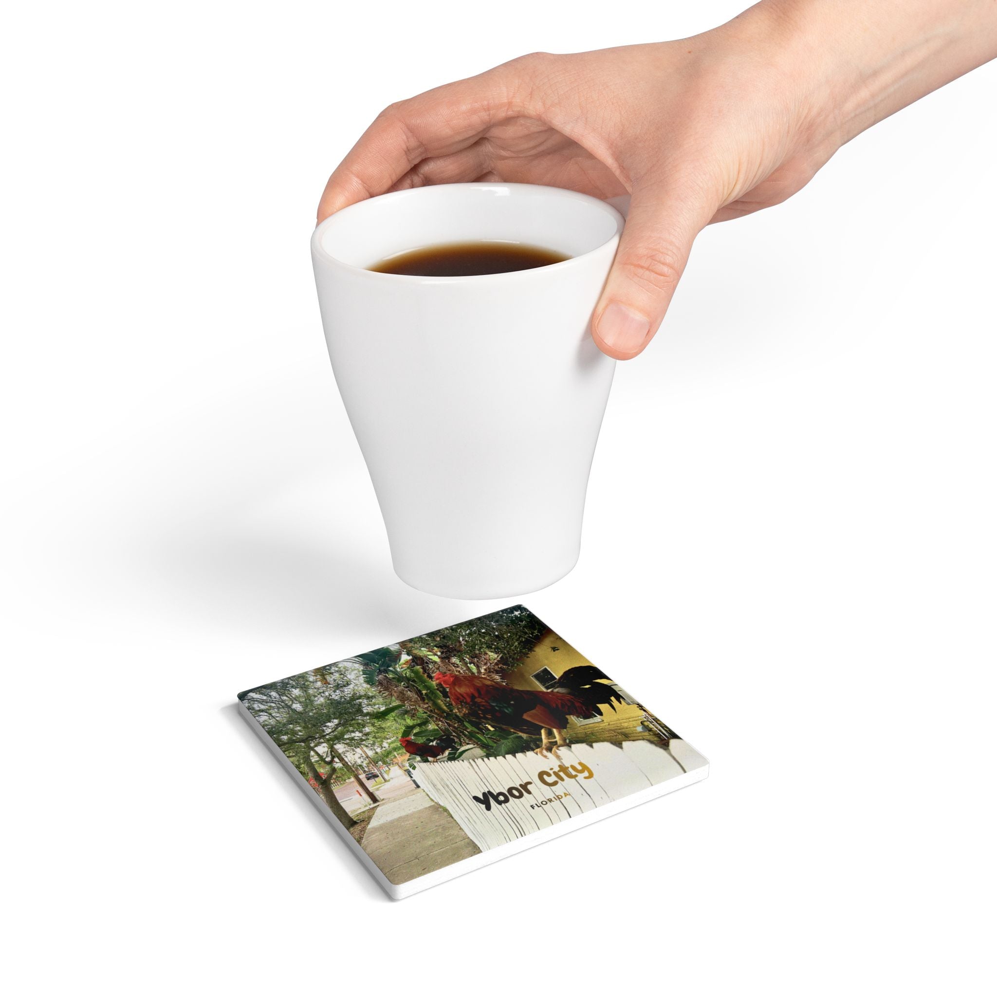 Ybor City Rooster Fence Coaster