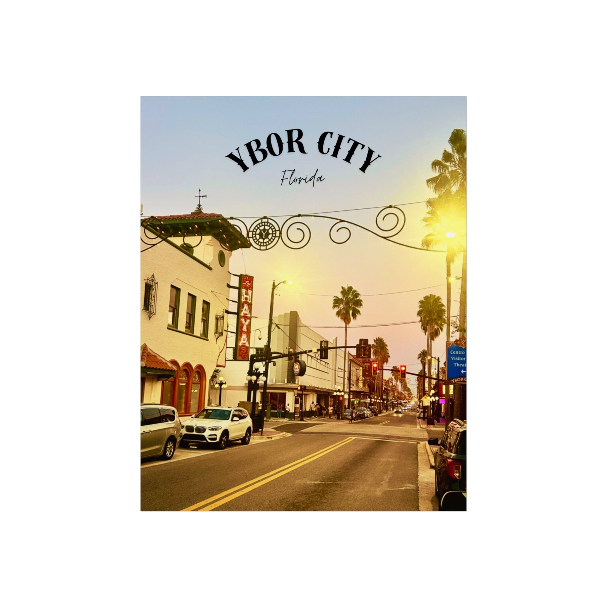 Ybor City 7th St. Sunset Wall Art
