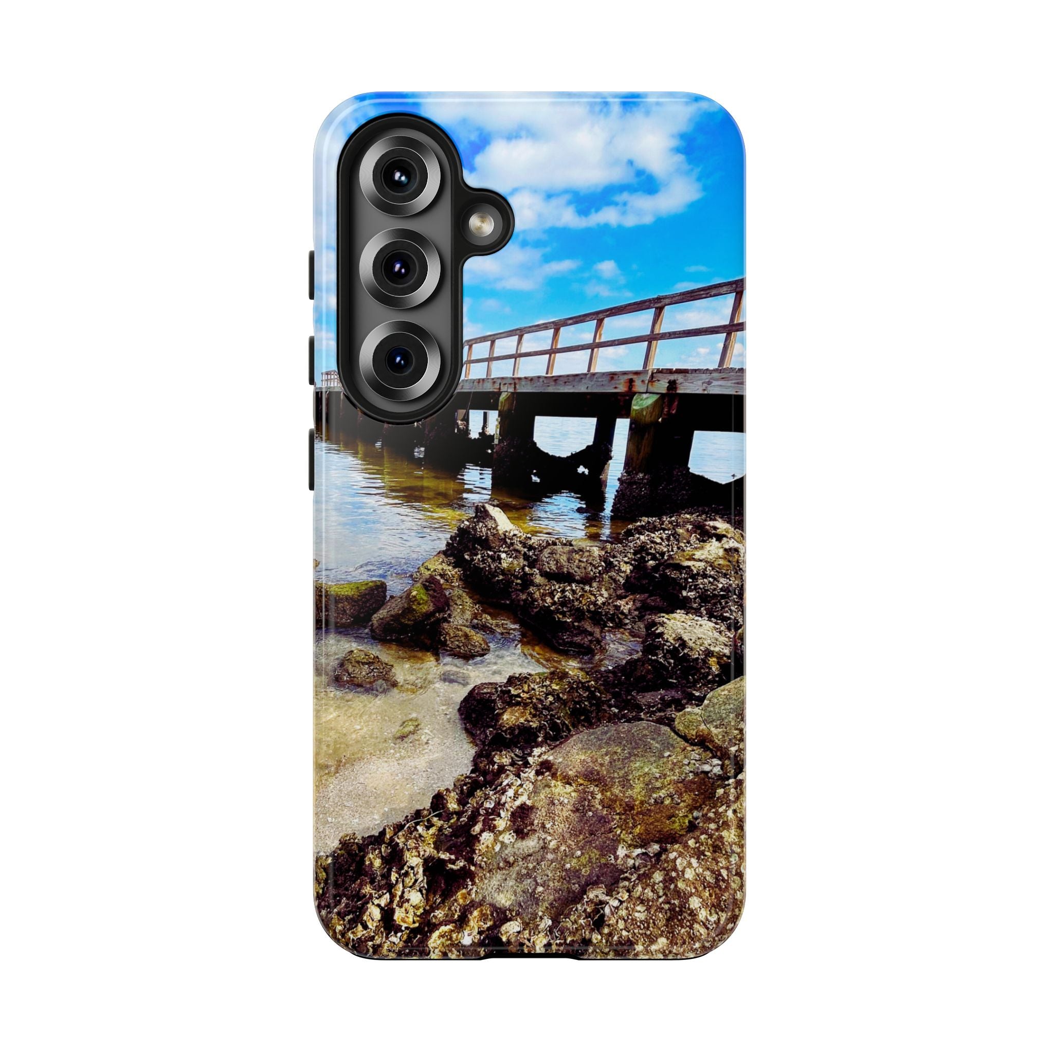 Coastal Pier & Oyster Rocks Phone Case