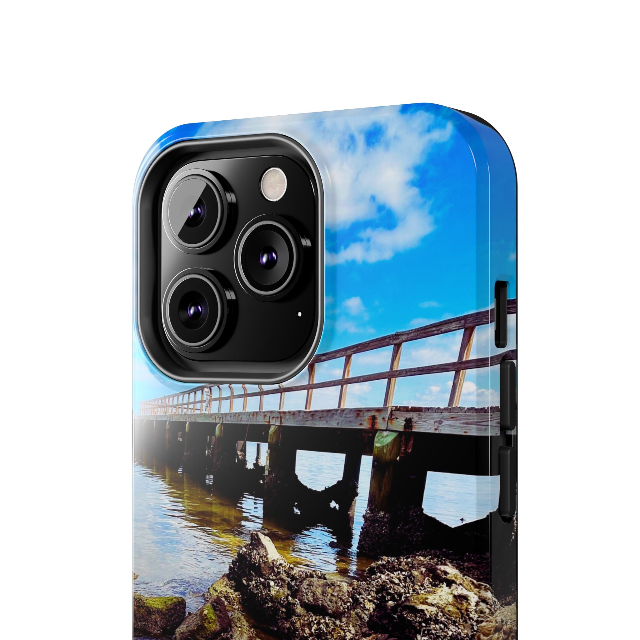 Coastal Pier & Oyster Rocks Phone Case