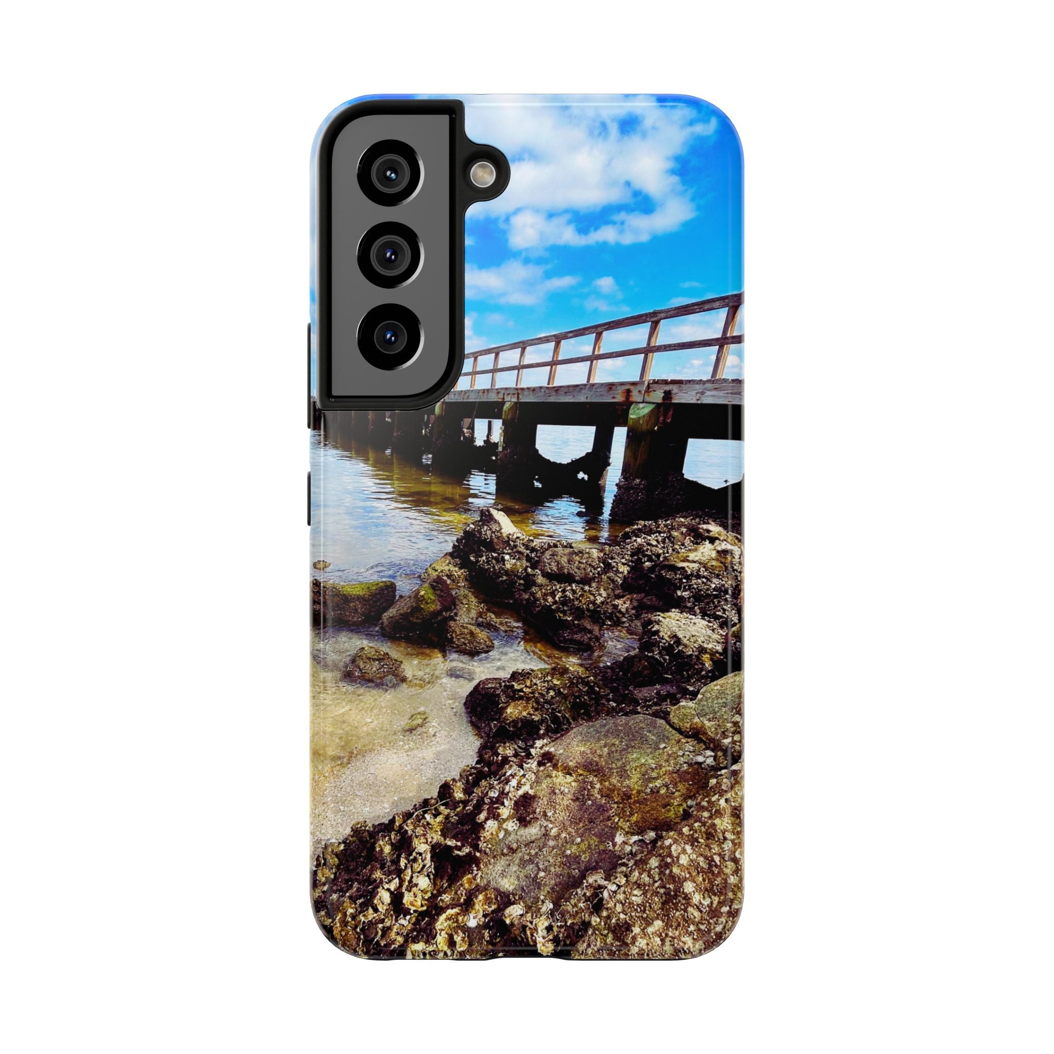 Coastal Pier & Oyster Rocks Phone Case