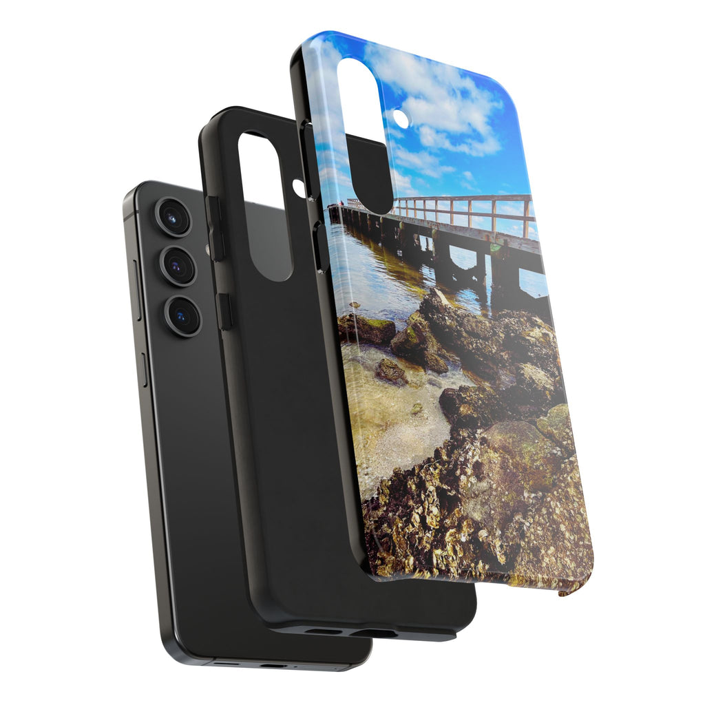 Coastal Pier & Oyster Rocks Phone Case