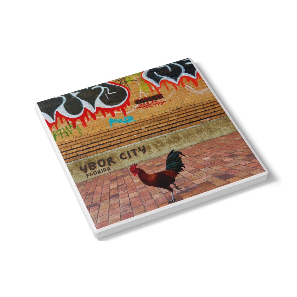 Ybor City Rooster Graffiti  Coaster