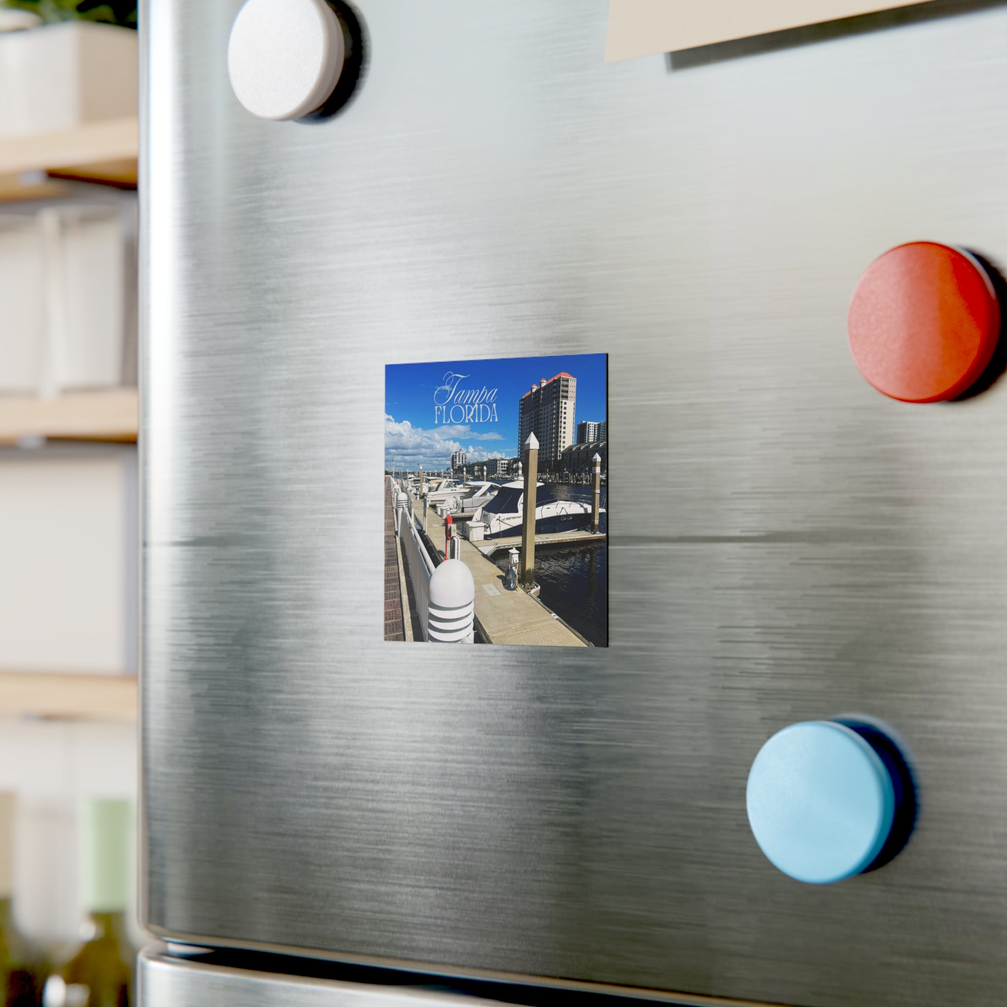 Tampa Marina Boats Dockside Magnet