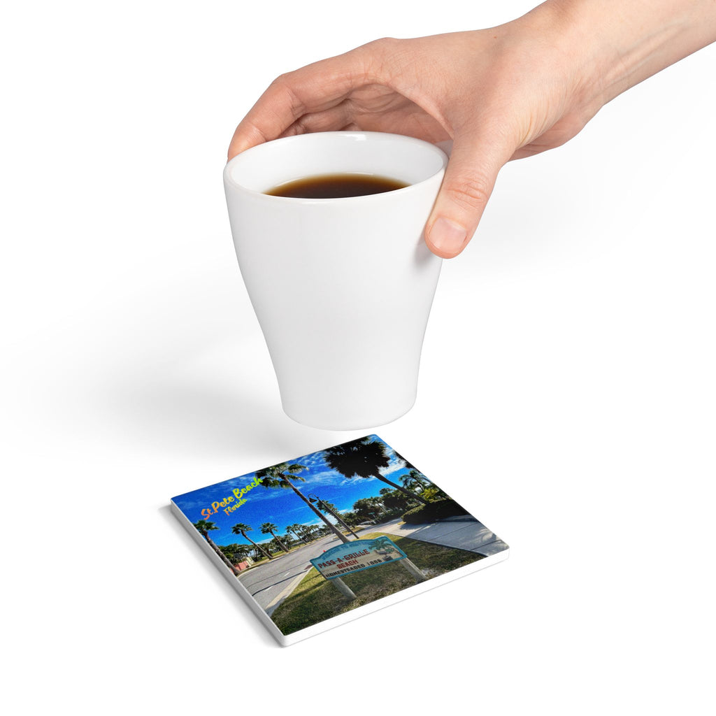 Pass-a-Grille Beach Coaster St. Pete Beach Florida Ceramic Coaster