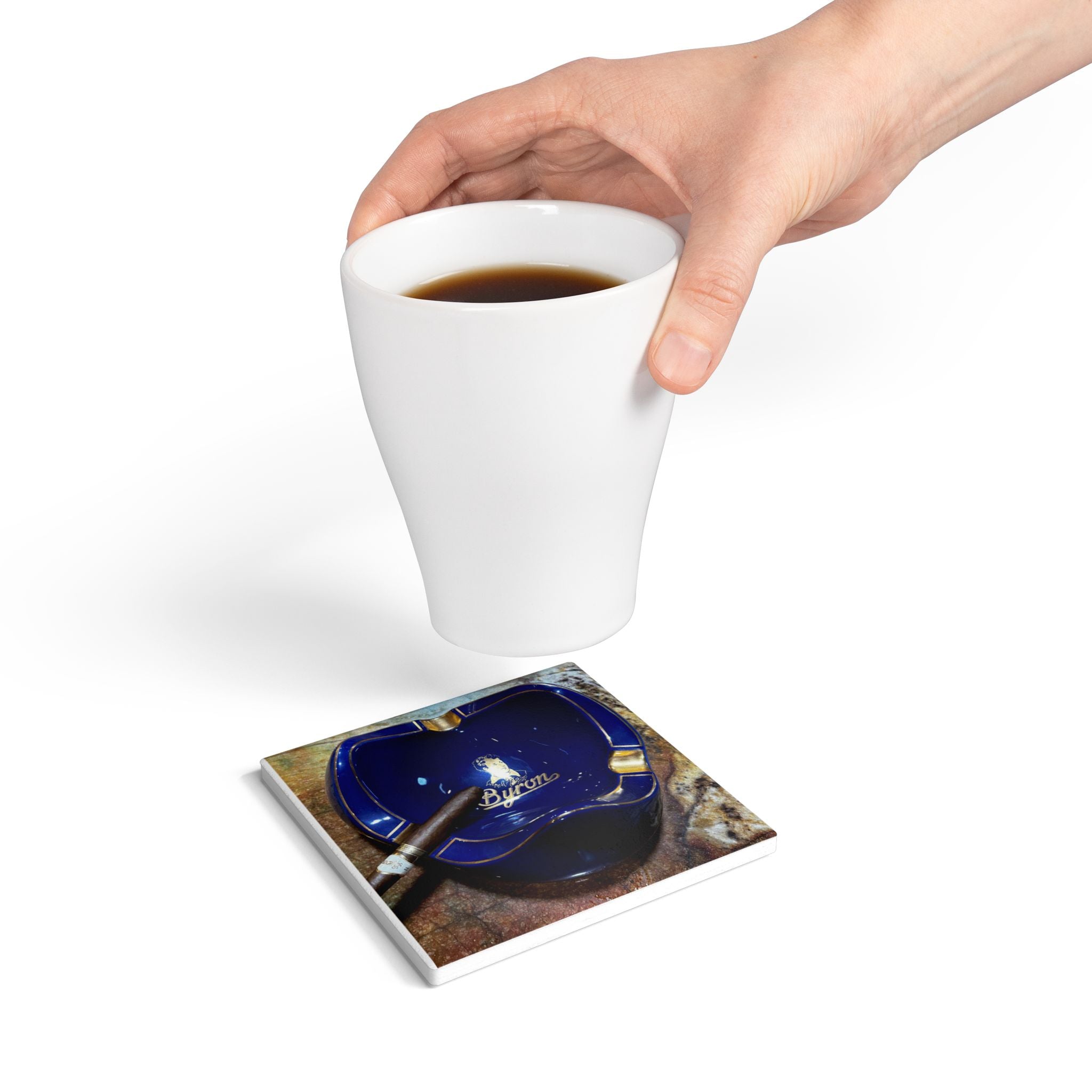 Byron Cigar Ceramic Coaster