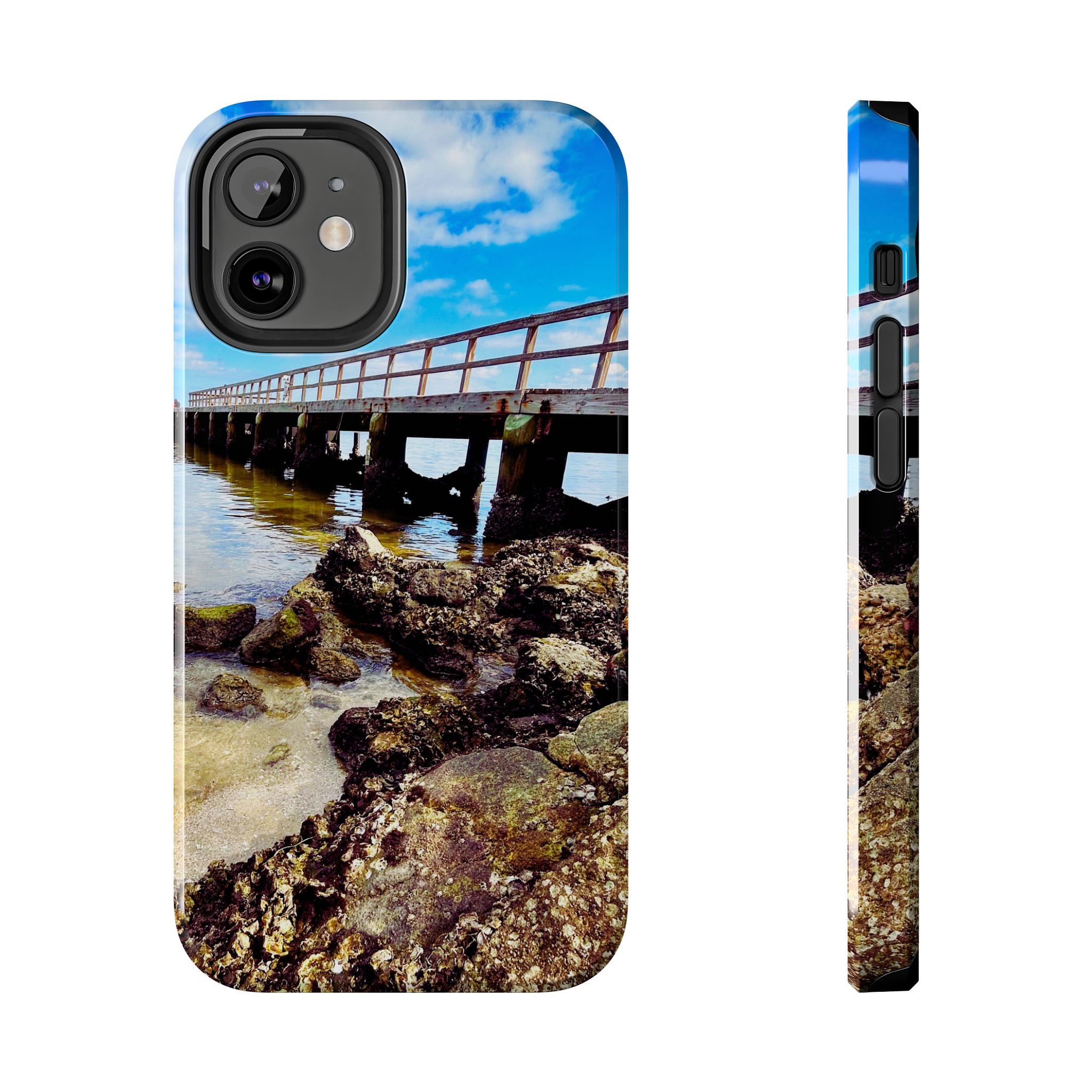 Coastal Pier & Oyster Rocks Phone Case
