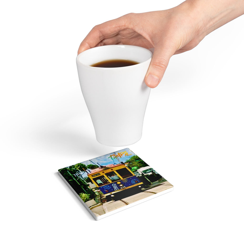 Tampa/Ybor Streetcar” Ceramic Coaster