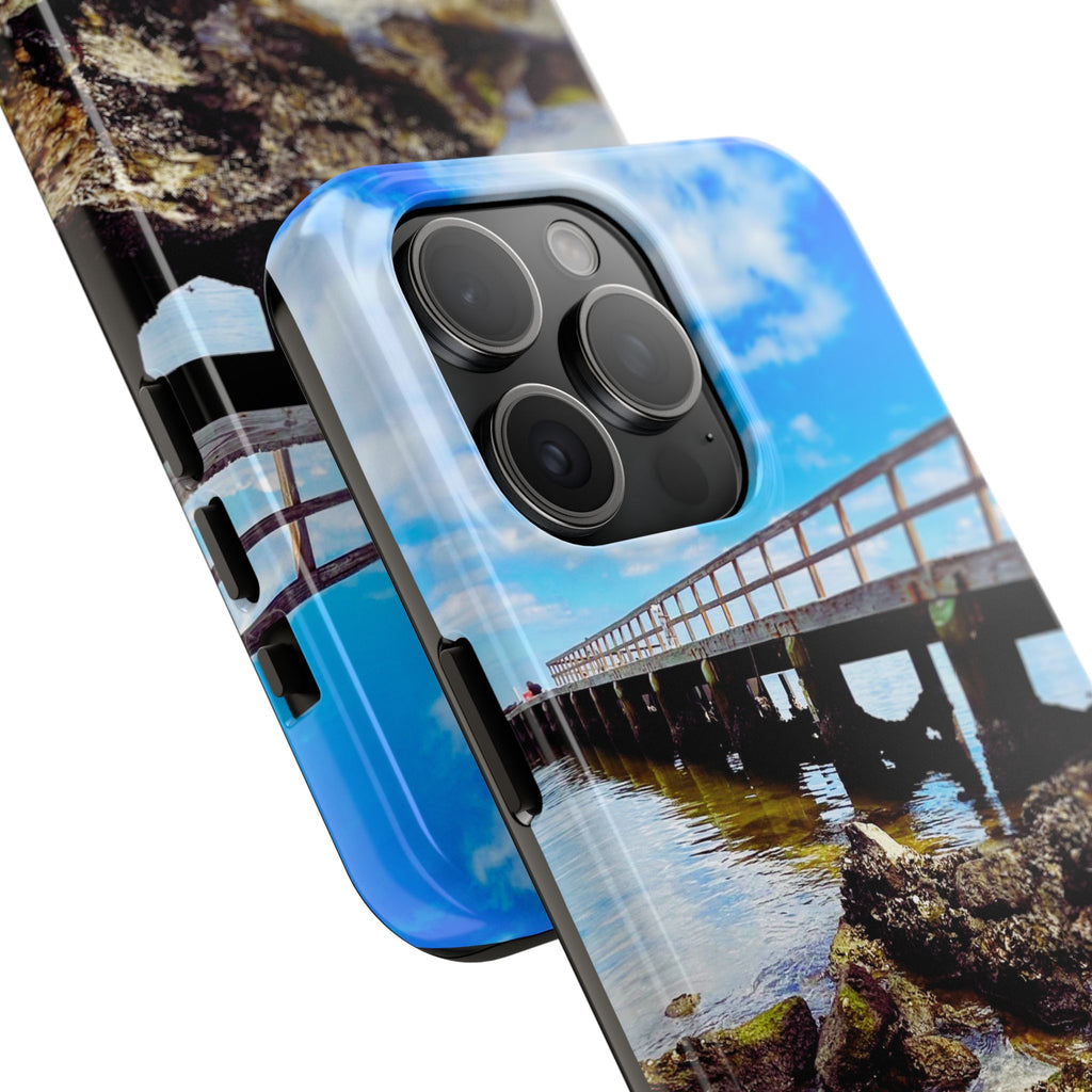 Coastal Pier & Oyster Rocks Phone Case