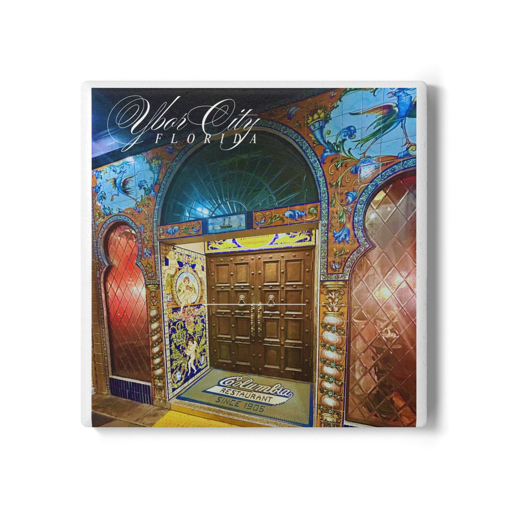 Columbia Restaurant Doors Ceramic Coaster