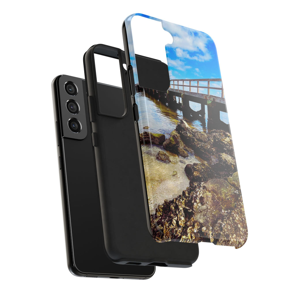 Coastal Pier & Oyster Rocks Phone Case
