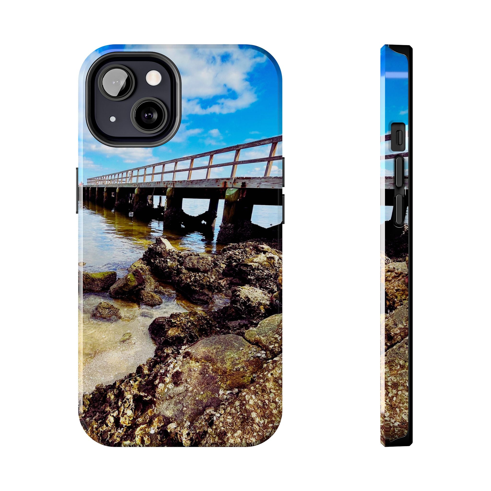 Coastal Pier & Oyster Rocks Phone Case