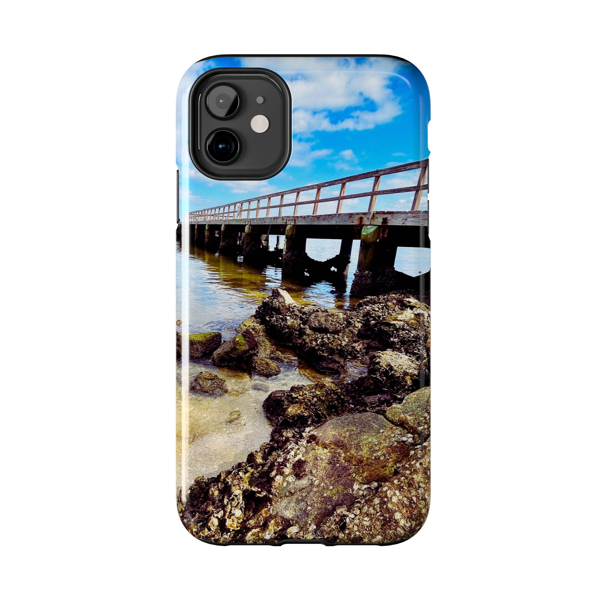 Coastal Pier & Oyster Rocks Phone Case
