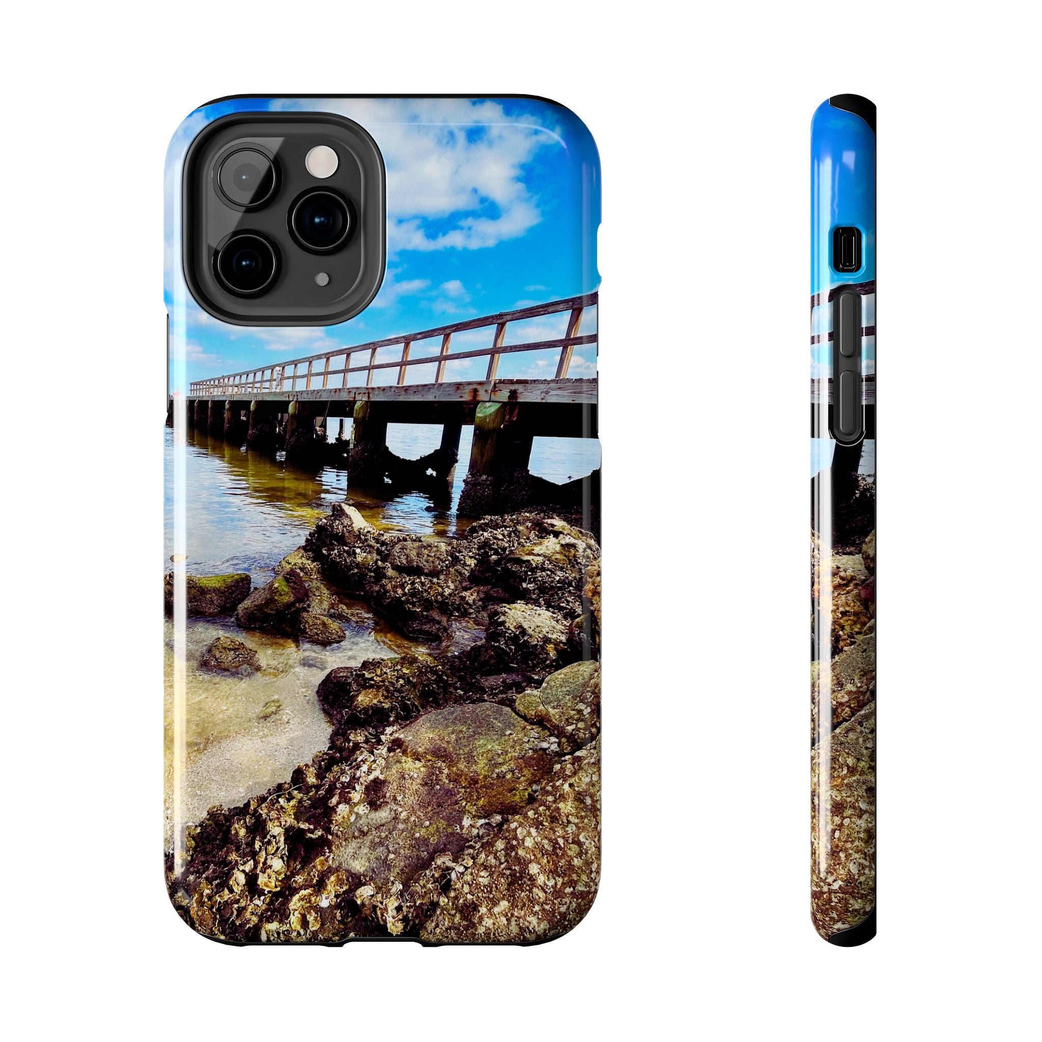 Coastal Pier & Oyster Rocks Phone Case