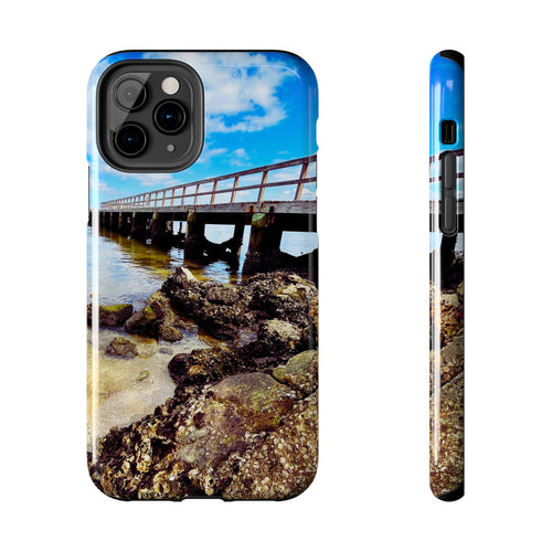 Coastal Pier & Oyster Rocks Phone Case