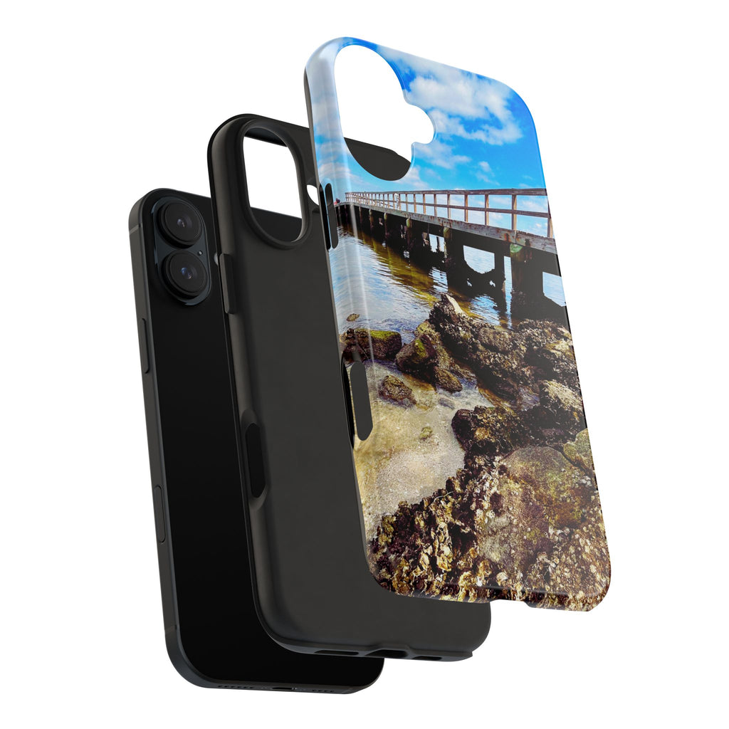Coastal Pier & Oyster Rocks Phone Case