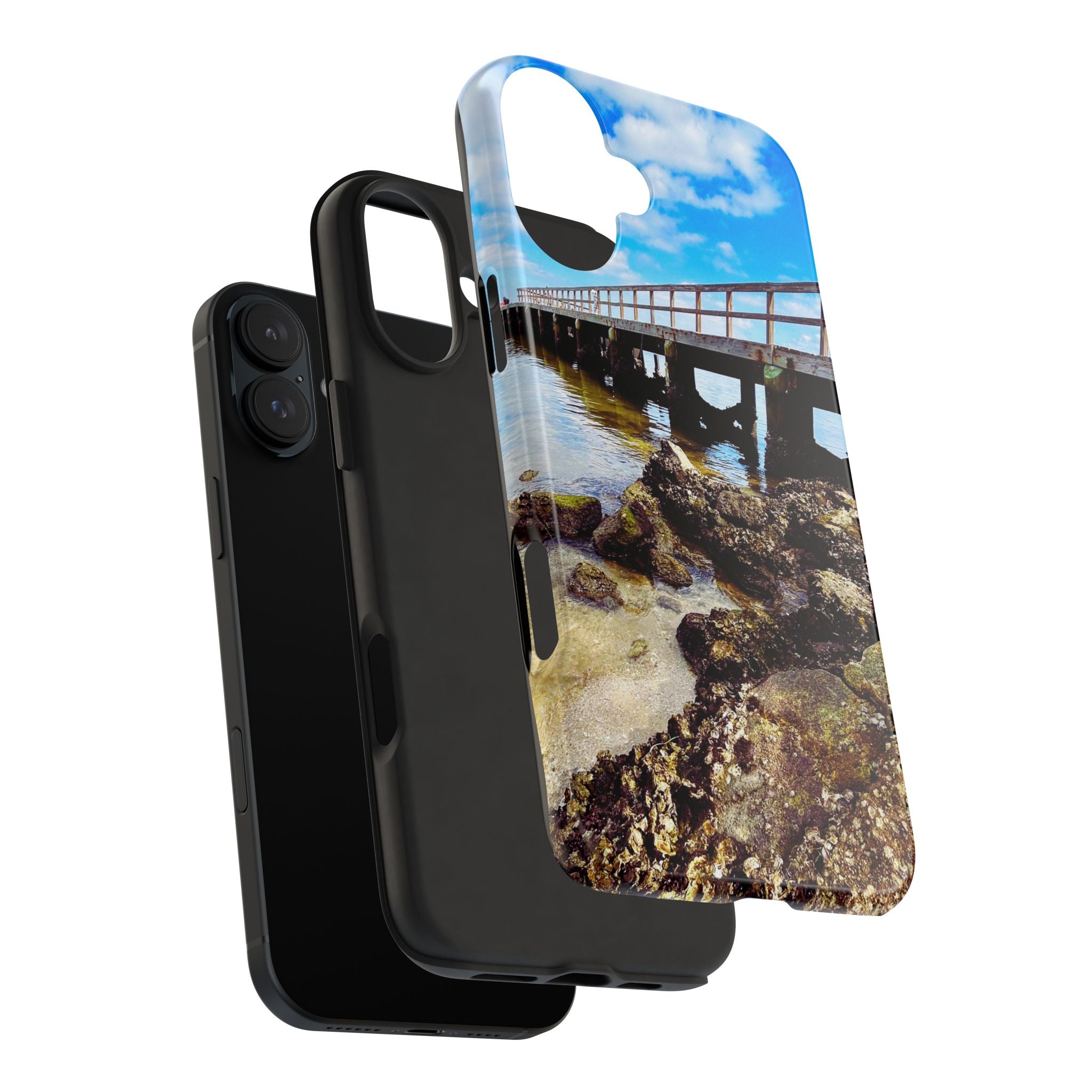 Coastal Pier & Oyster Rocks Phone Case