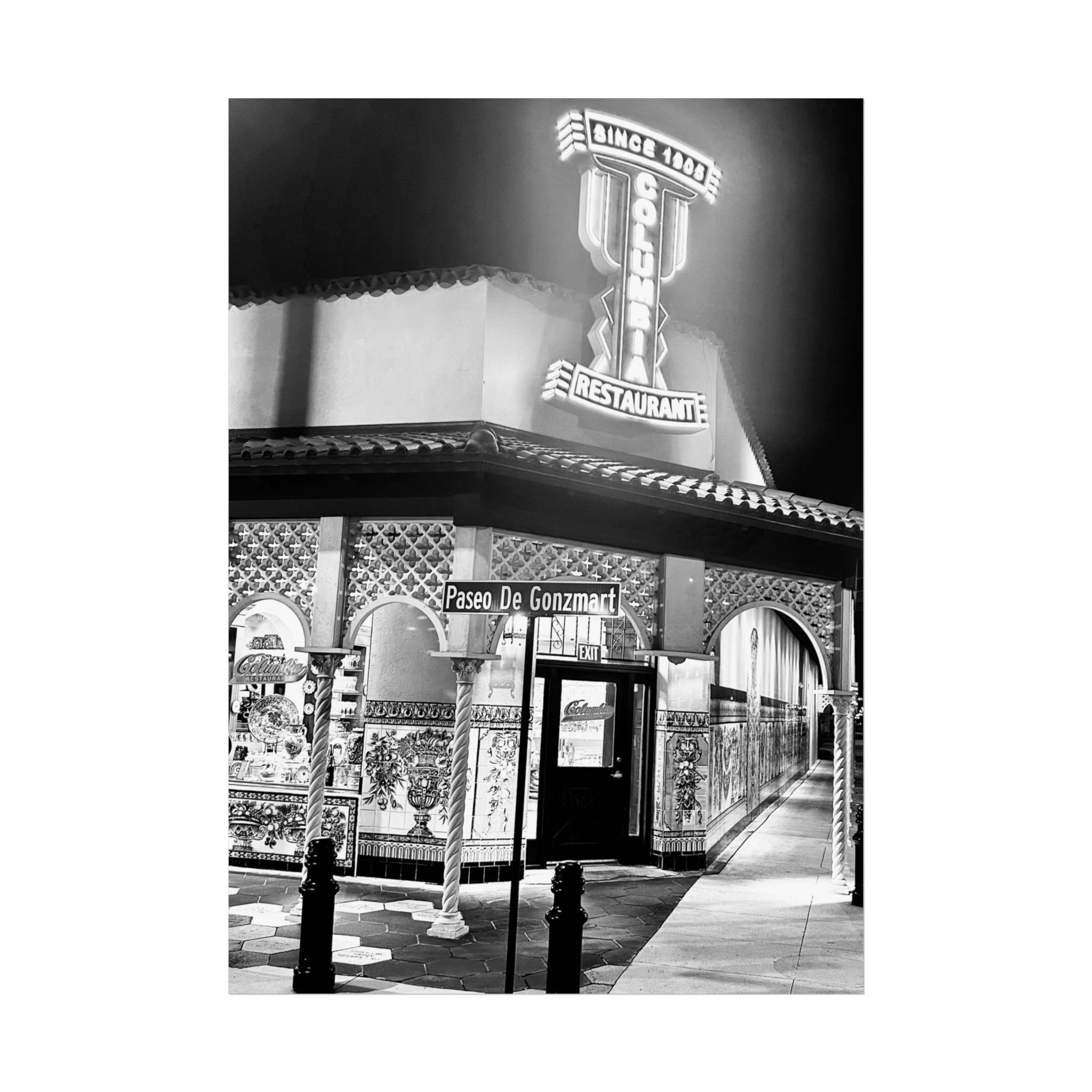 Columbia Restaurant at Night Wall Art