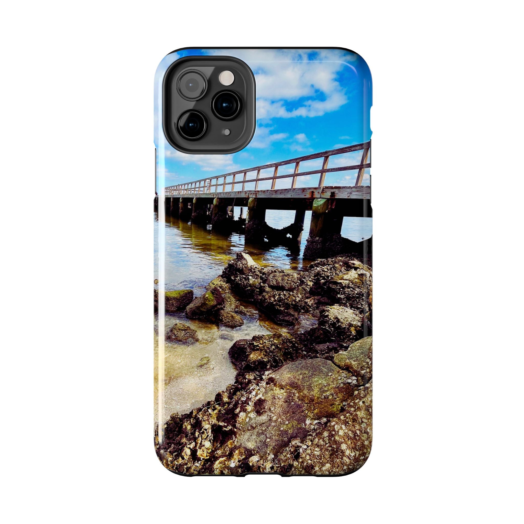 Coastal Pier & Oyster Rocks Phone Case