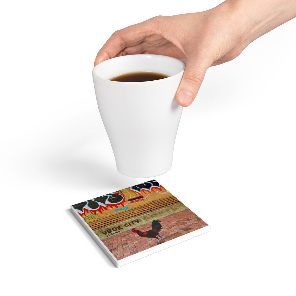 Ybor City Rooster Graffiti  Coaster