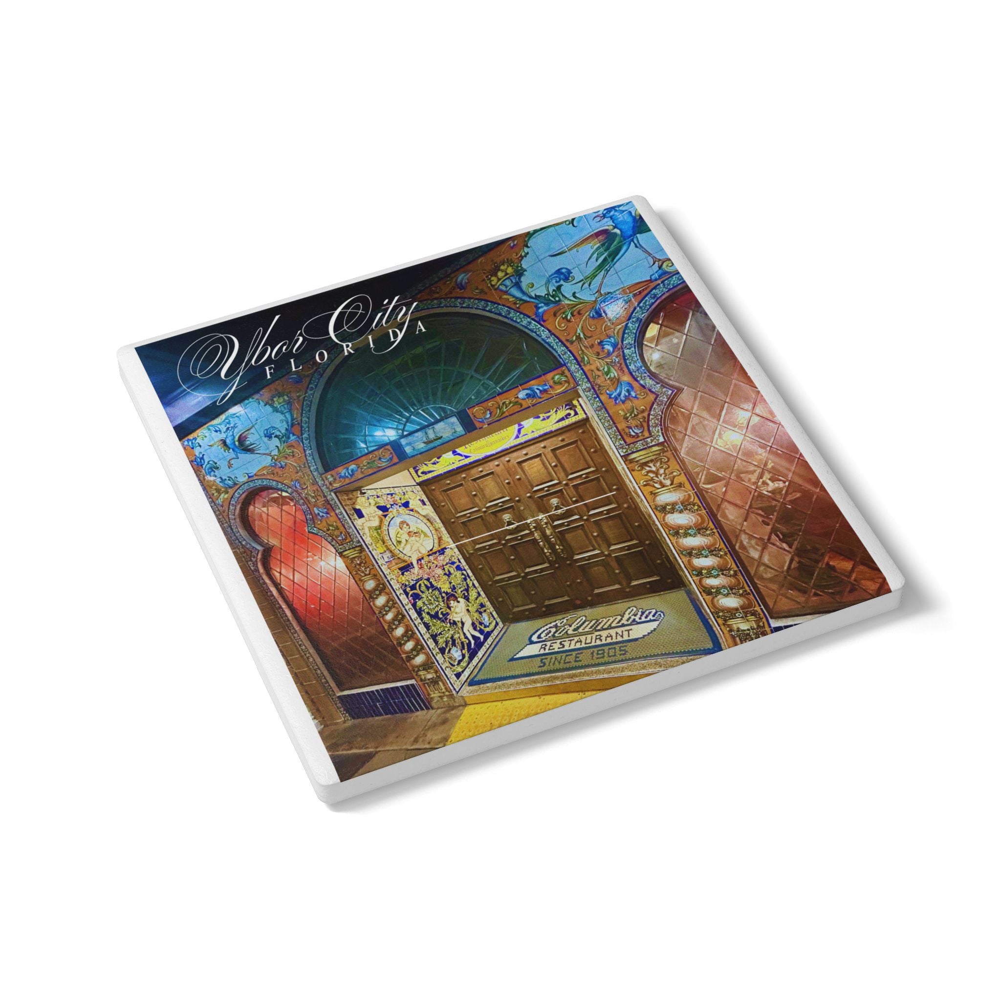 Columbia Restaurant Doors Ceramic Coaster