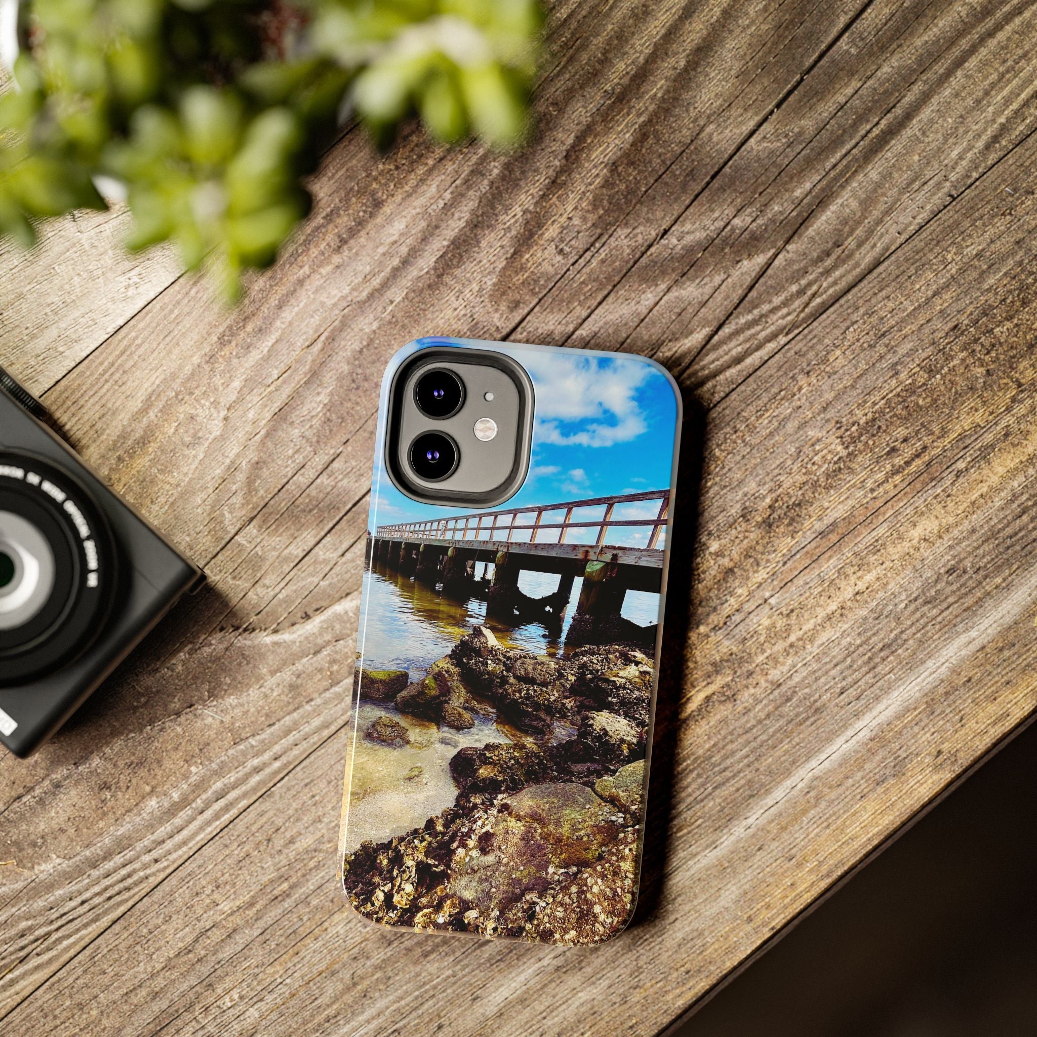 Coastal Pier & Oyster Rocks Phone Case
