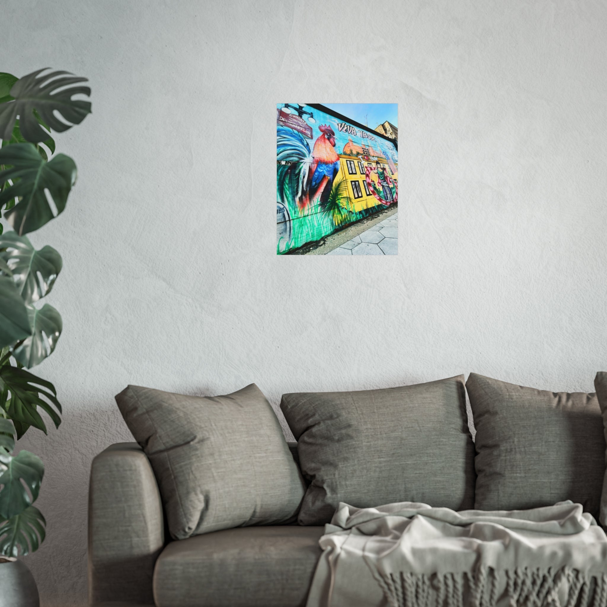Viva Ybor Rooster Mural Wall Art