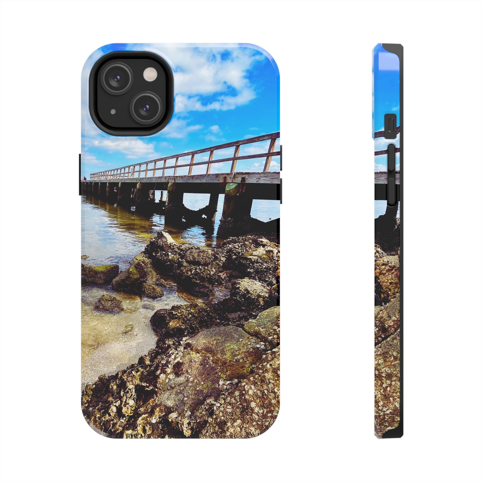 Coastal Pier & Oyster Rocks Phone Case