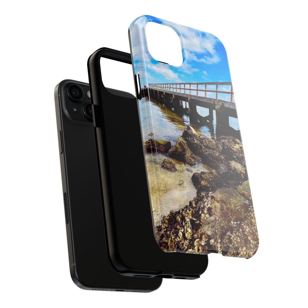 Coastal Pier & Oyster Rocks Phone Case