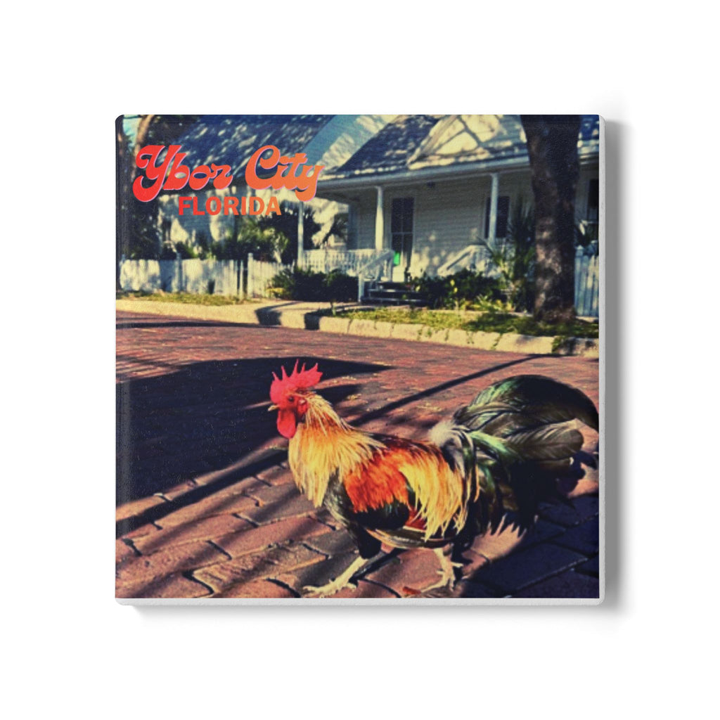 Ybor City Rooster on Brick Street Coaster