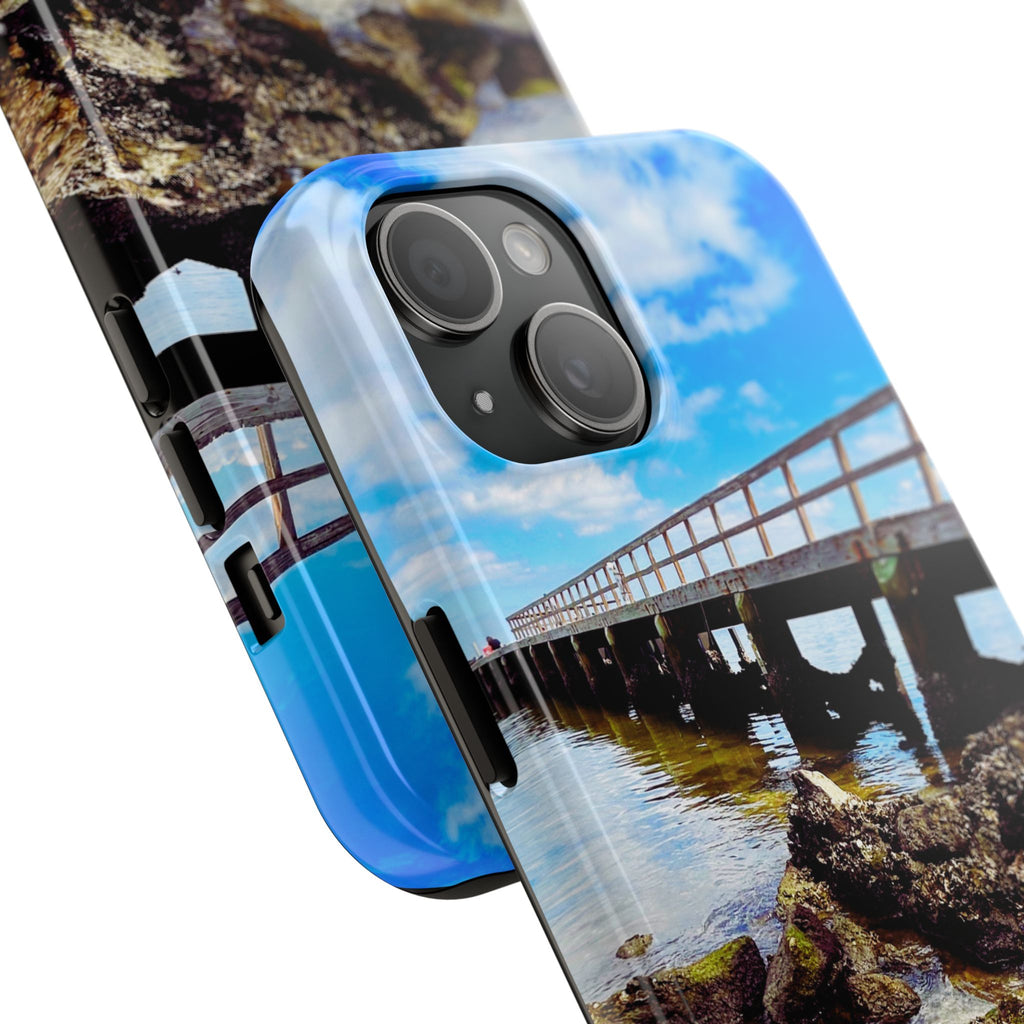 Coastal Pier & Oyster Rocks Phone Case
