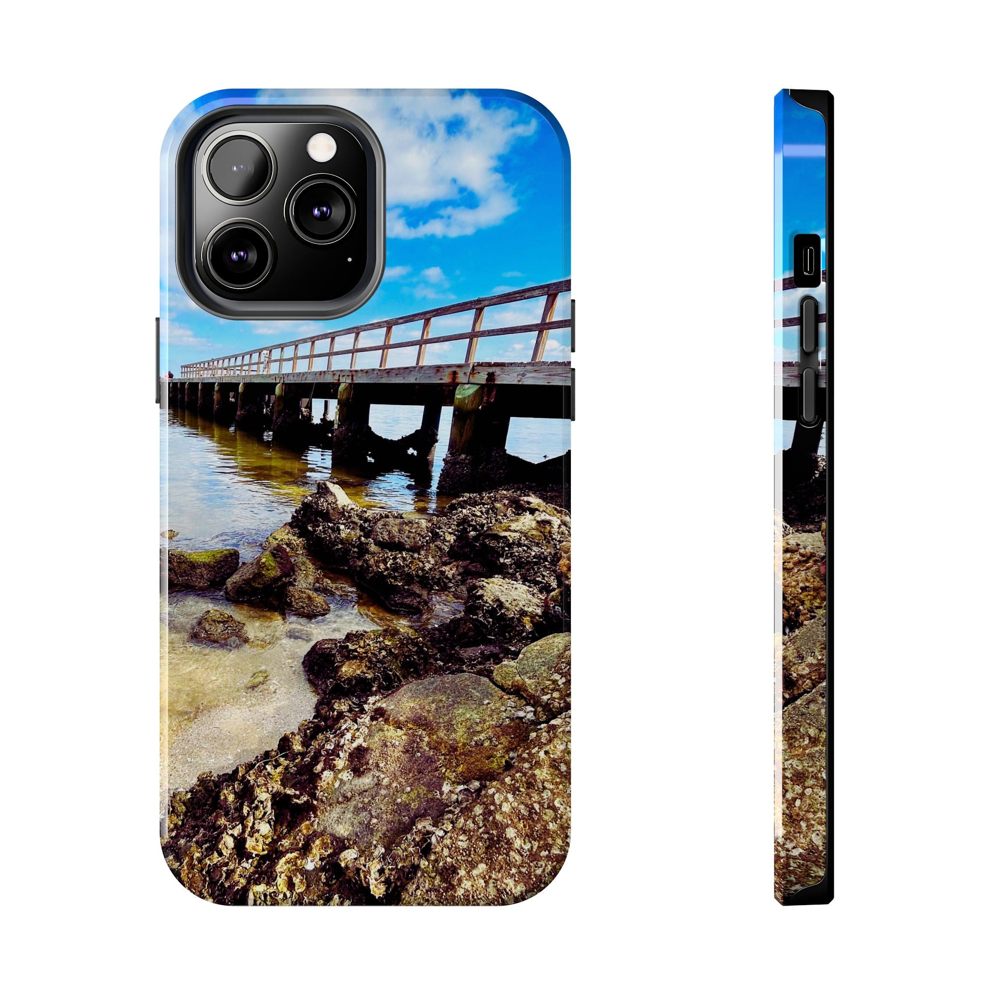 Coastal Pier & Oyster Rocks Phone Case