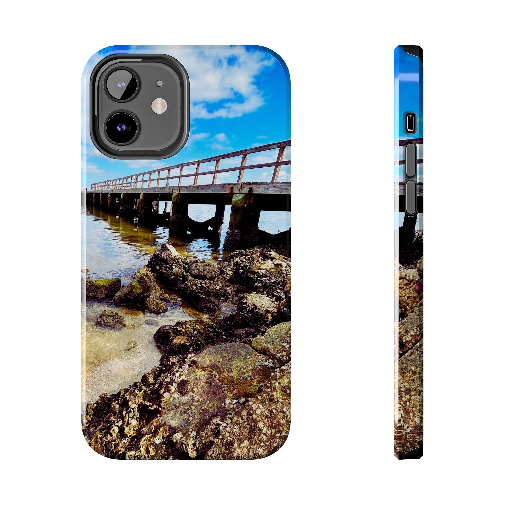 Coastal Pier & Oyster Rocks Phone Case