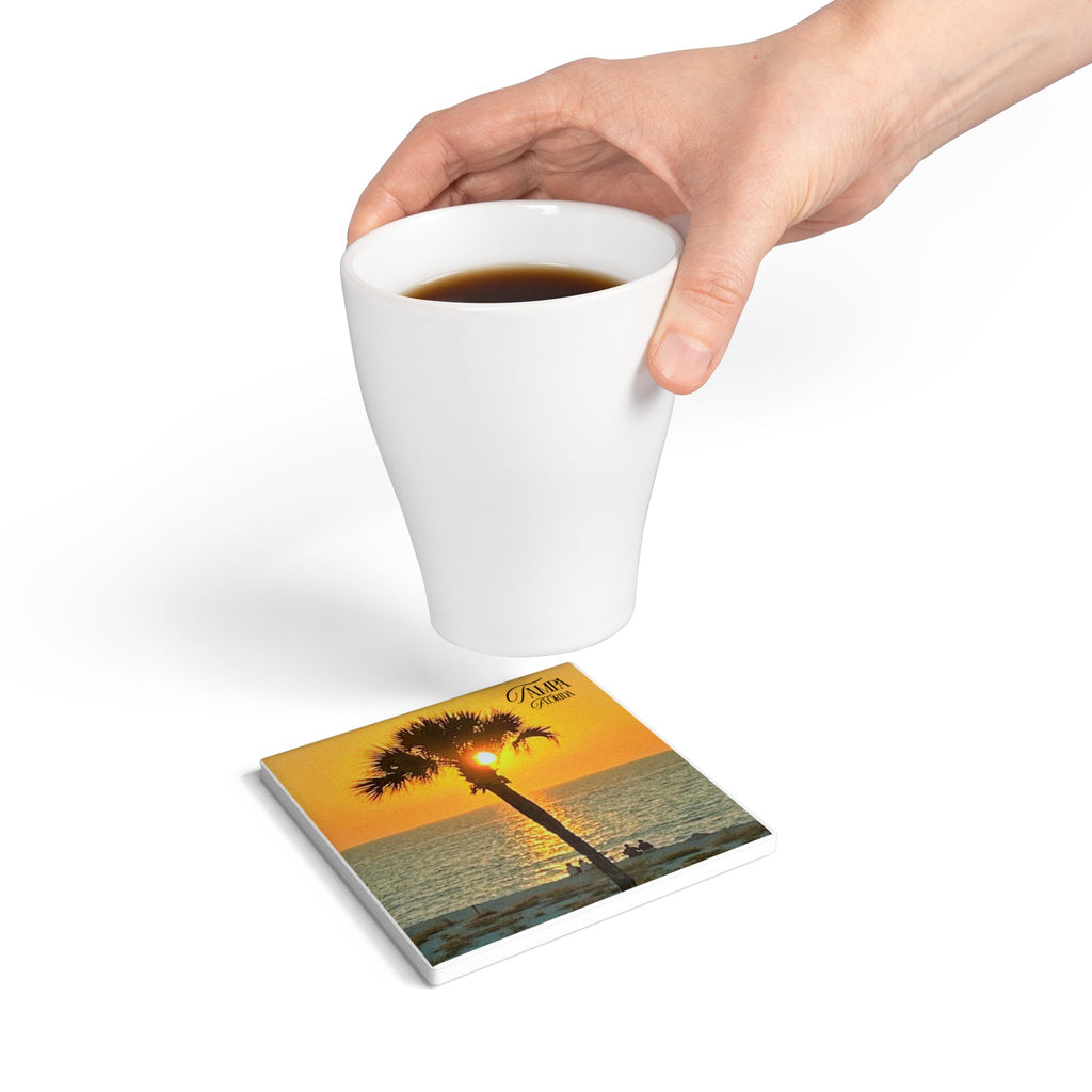 Golden Gulf Sunset Coaster