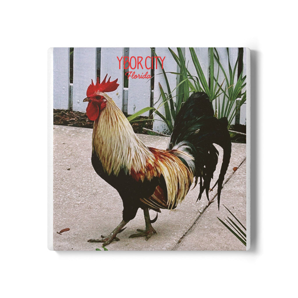 Ybor Rooster Ceramic Coaster