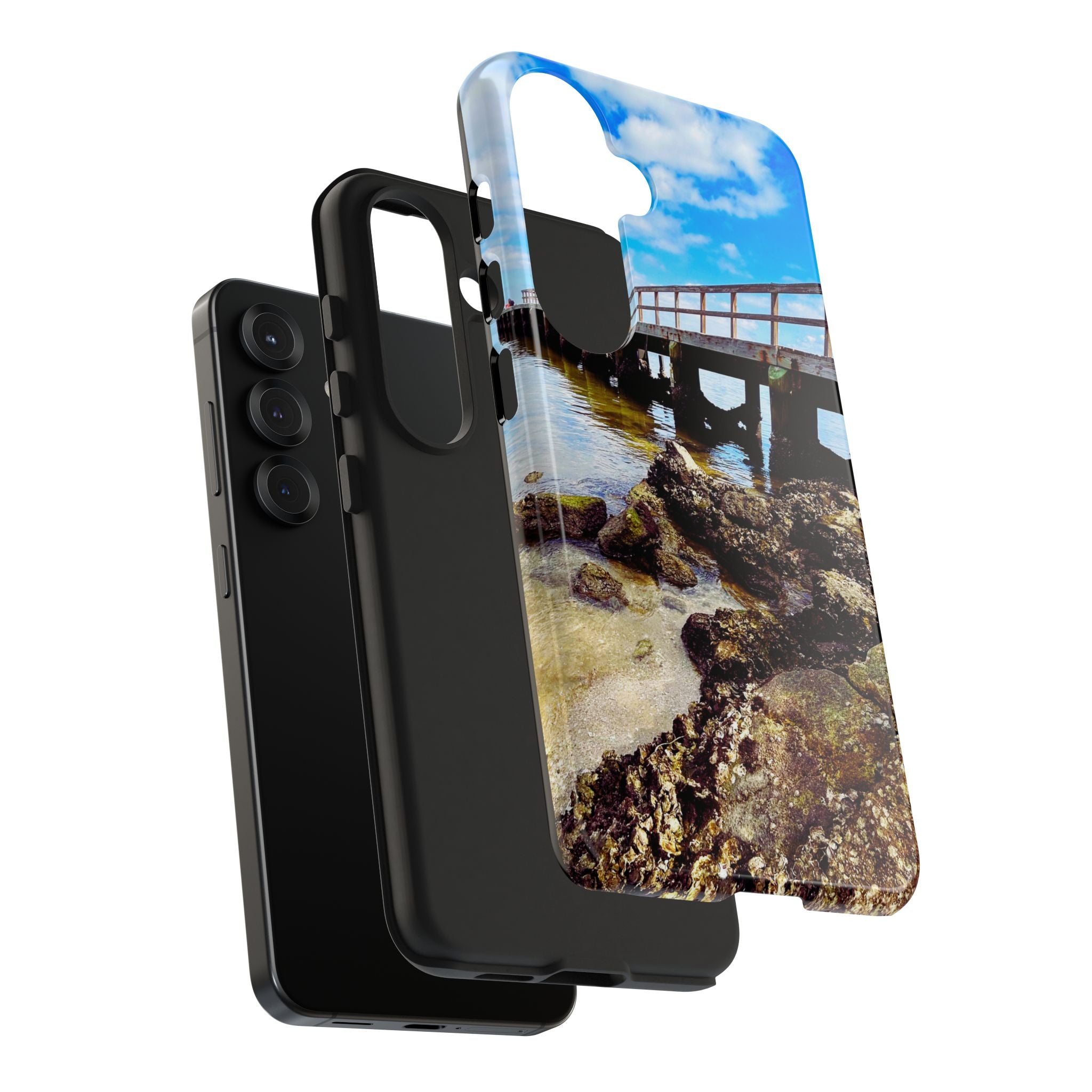 Coastal Pier & Oyster Rocks Phone Case