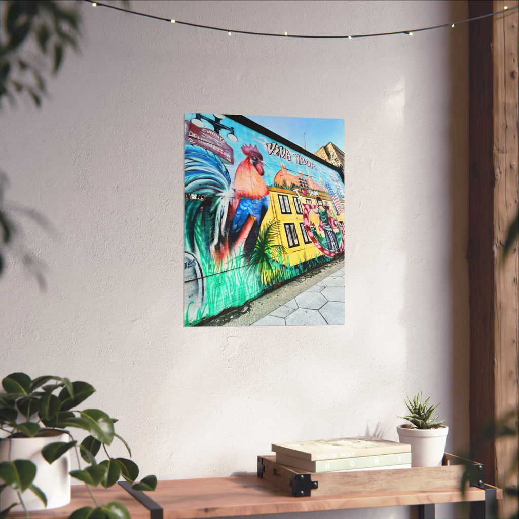 Viva Ybor Rooster Mural Wall Art