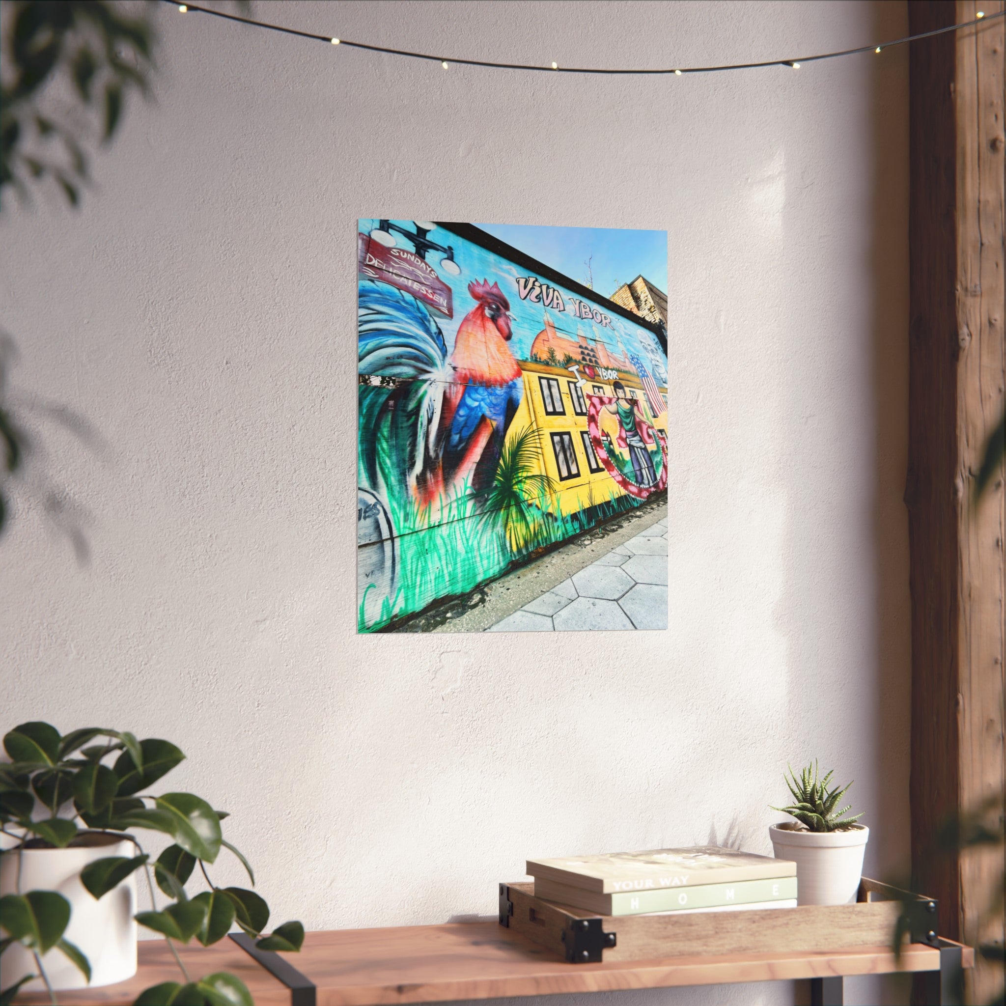 Viva Ybor Rooster Mural Wall Art