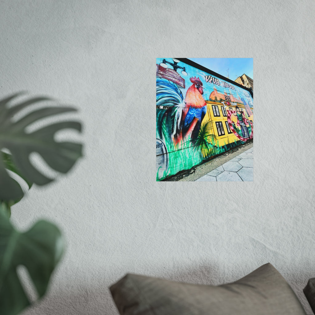 Viva Ybor Rooster Mural Wall Art